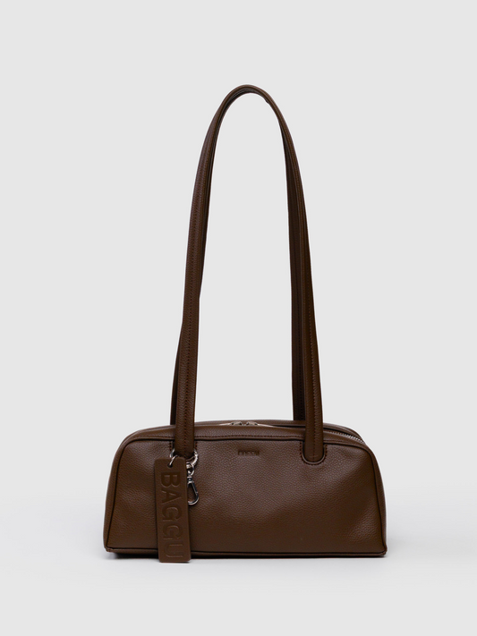Small Leather Bowler Bag | Brown