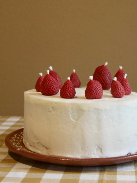 Strawberry Birthday Candles