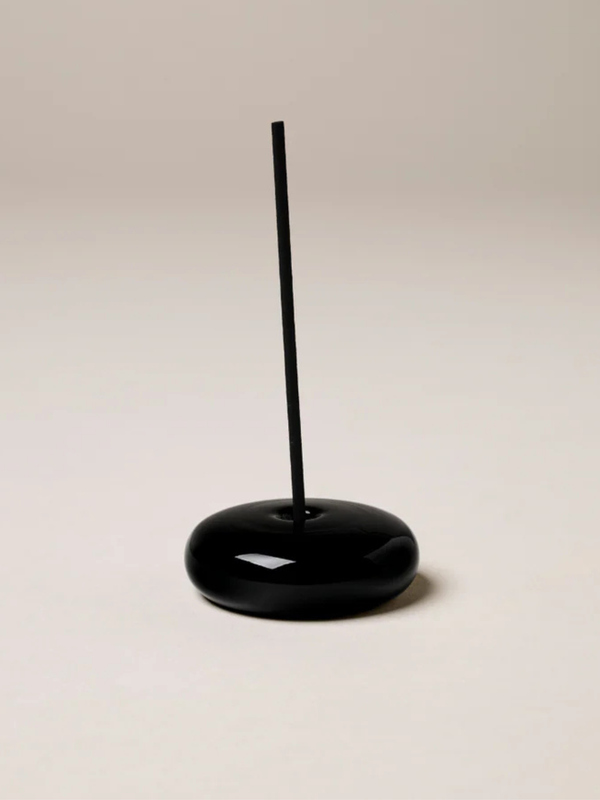 Glass Vessel Incense Holder | Black