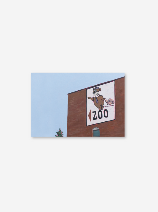 Lucky Shape Postcard | Zoo Sign