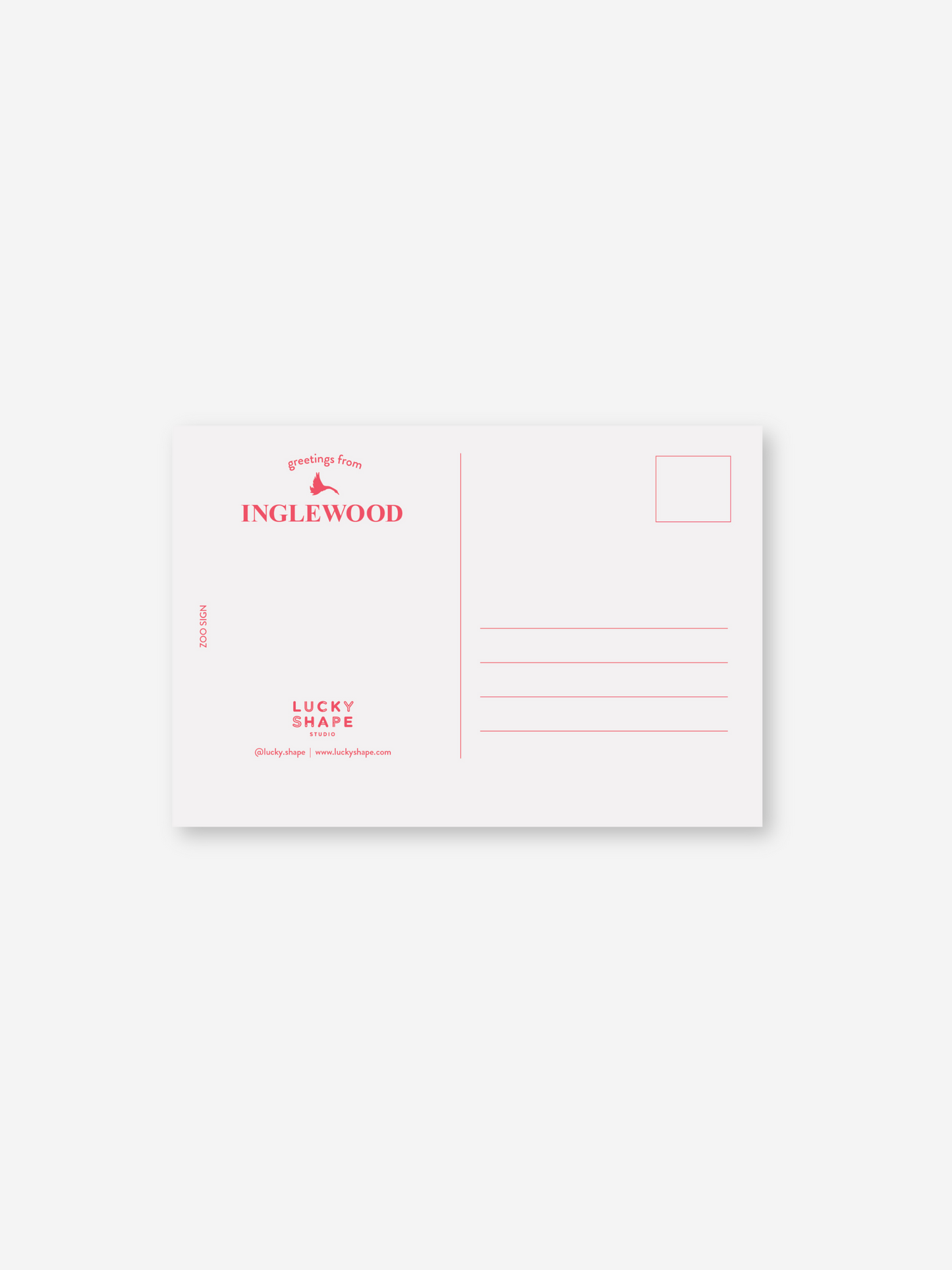 Lucky Shape Postcard | Zoo Sign